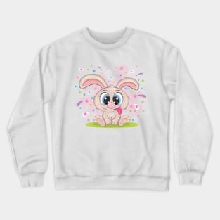 Little cartoon rabbit. Crewneck Sweatshirt